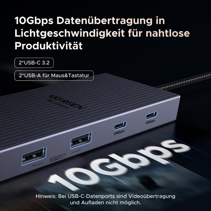 Docking Station Dual Monitor 4K USB-C mit 100W PD &amp; Gigabit-Ethernet - Bild 5