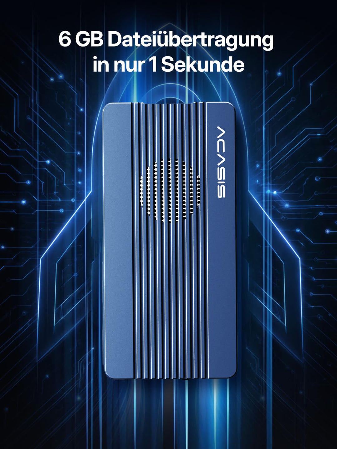 M.2 NVMe SSD Gehäuse 40 Gbps mit Kühllüfter Thunderbolt 4 - Bild 5