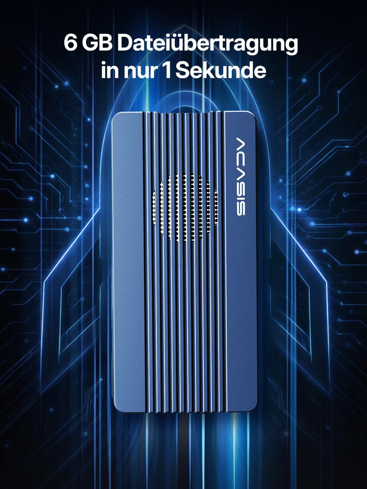 M.2 NVMe SSD Gehäuse 40 Gbps mit Kühllüfter Thunderbolt 4 - Bild 5