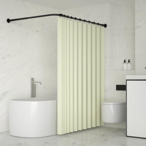 Duschvorhangstange L-Form Edelstahl verstellbar 62–94x141–174 cm