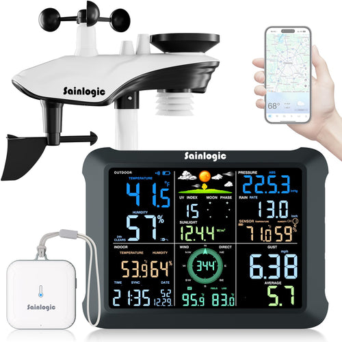 WLAN Wetterstation mit Aussensensor 14-in-1 WiFi Bluetooth App