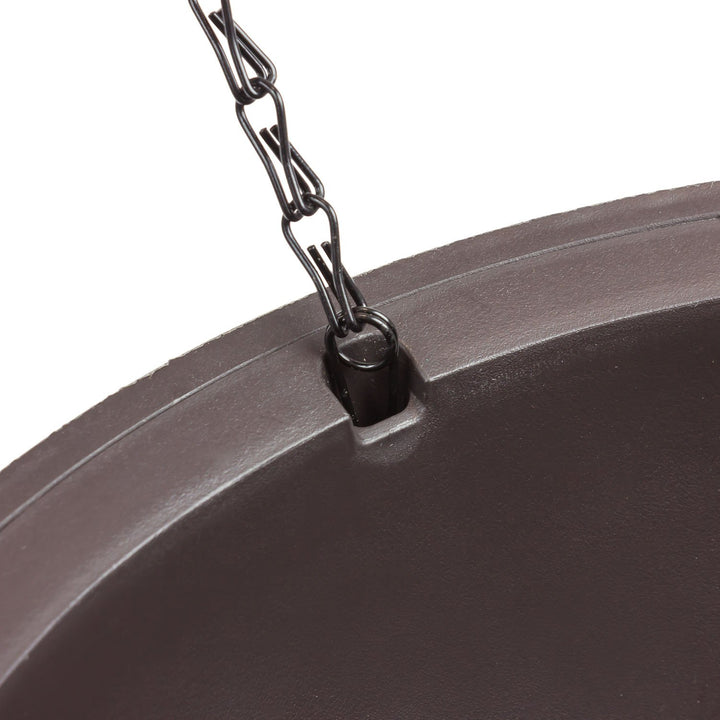 Pflanzampel Kunststoff Rattan-Optik mit Kette und Haken anthrazit - Bild 4