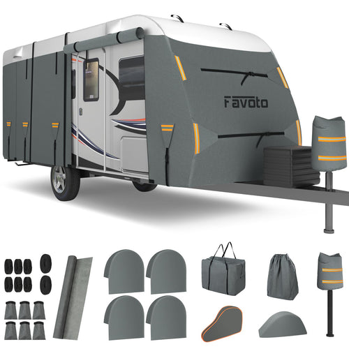 Wohnwagen Abdeckplane 610x250x220cm 420D Oxford wasserdicht UV-Schutz