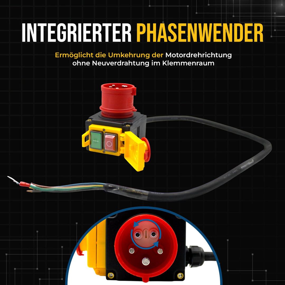 Motorschalter 400V mit Phasenwender, Not-Aus &amp; Wiederanlaufschutz - Bild 4