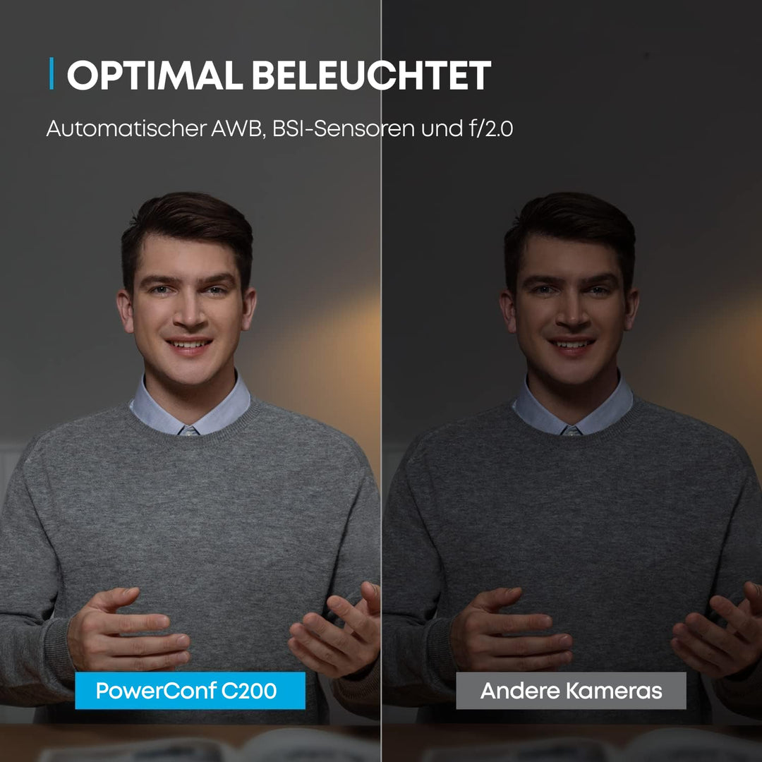USB-Webcam 2K mit Stereo-Mikrofon, 3 Sichtfelder, Sichtschutz - Bild 5
