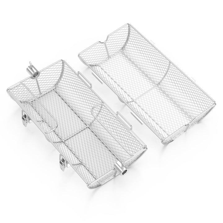 Grillkorb Drehspieß Edelstahl universal für Rotisserie-Grill - Bild 8