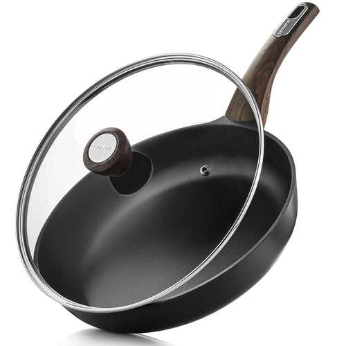 Antihaft-Bratpfanne mit Glasdeckel 28cm Induktion Aluminiumguss