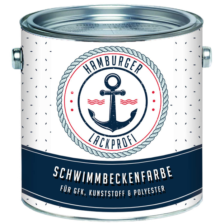 2K Poolfarbe glänzend Basaltgrau RAL 7012 für GFK und Polyester 2,5 L