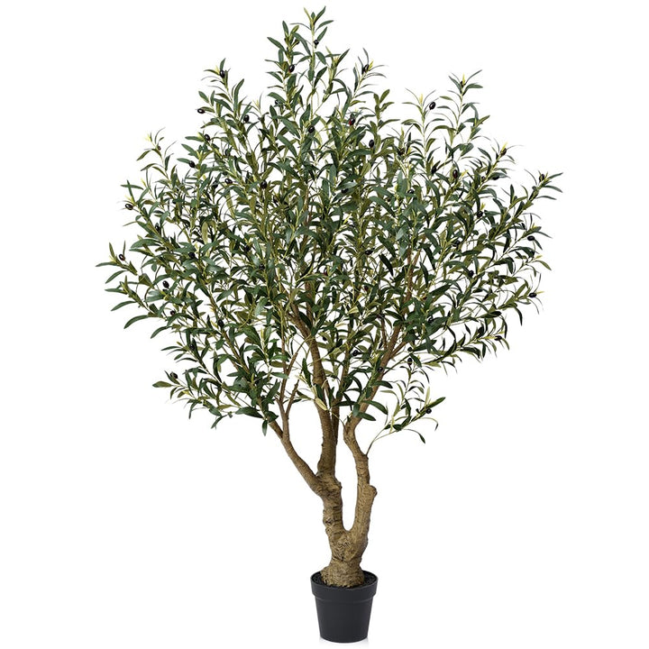 Künstlicher Olivenbaum 180 cm Seide mit Topf verstellbare Äste