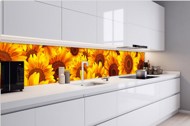 Küchenrückwand Folie selbstklebend Sonnenblumen 260x60 cm
