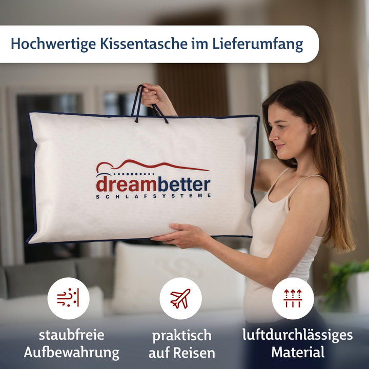 Nackenstützkissen Viscoelastisch Memory Foam 70x36 cm für Rücken- und Seitenschläfer - Bild 8
