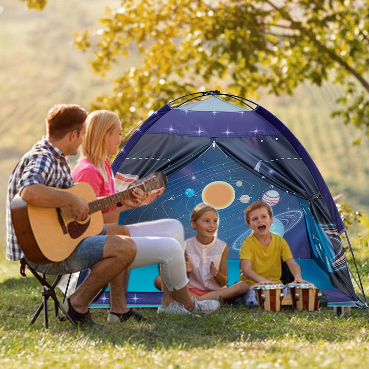 Spielzelt Kinder Weltraum Pop-up Indoor Outdoor 120x120x109 cm - Bild 3