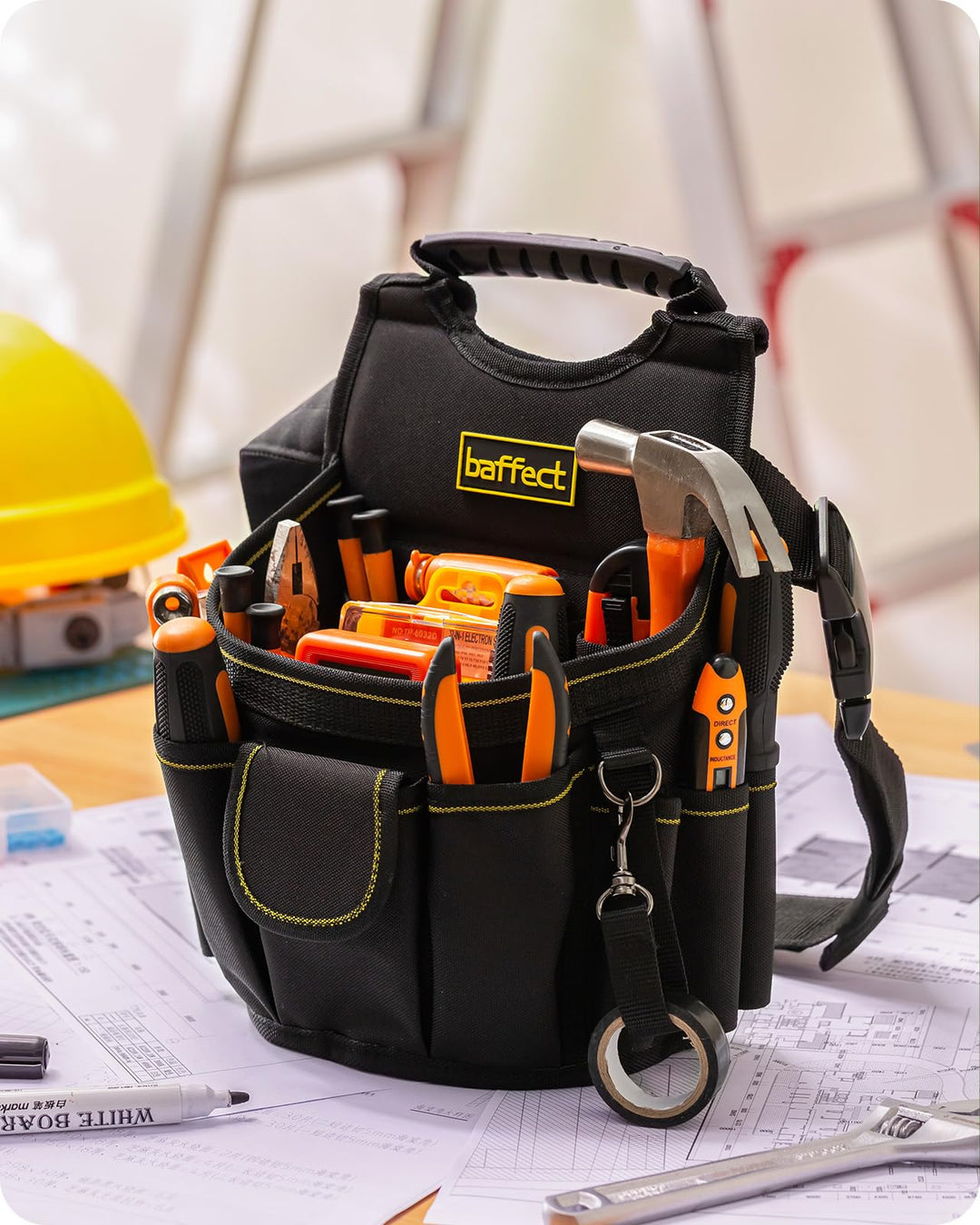 Werkzeugtasche Umhängen 14 Taschen 6 Halter Oxford 600D Elektriker