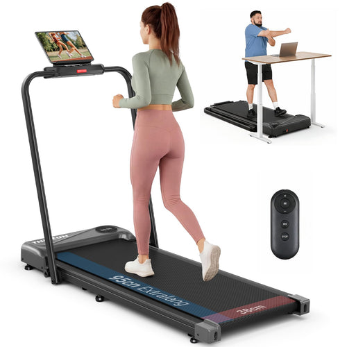 Laufband klappbar mit Handlauf und LED-Anzeige bis 10 km/h leise