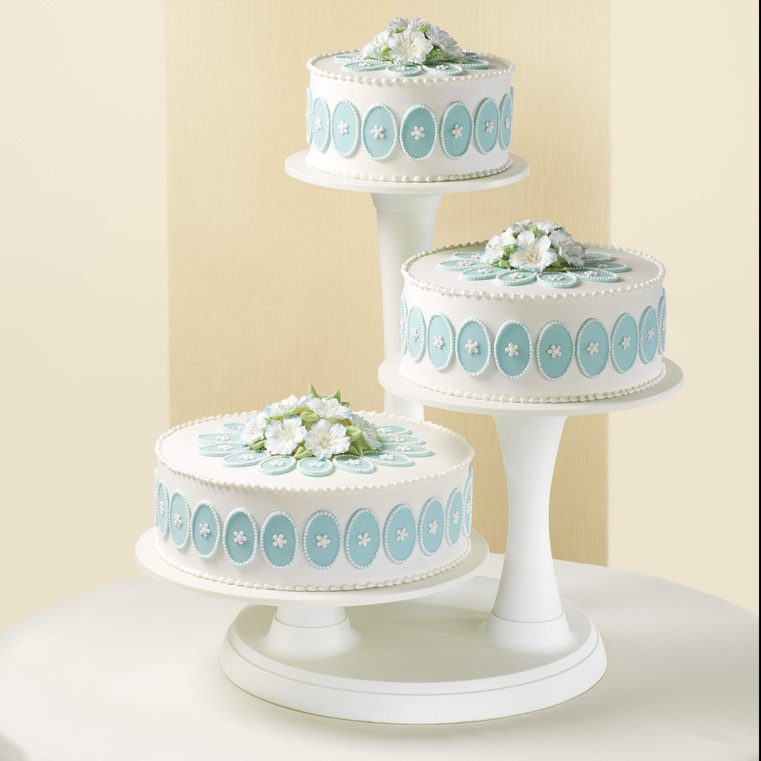 Tortenständer 3-stöckig Kunststoff weiss für Torten &amp; Cupcakes - Bild 5