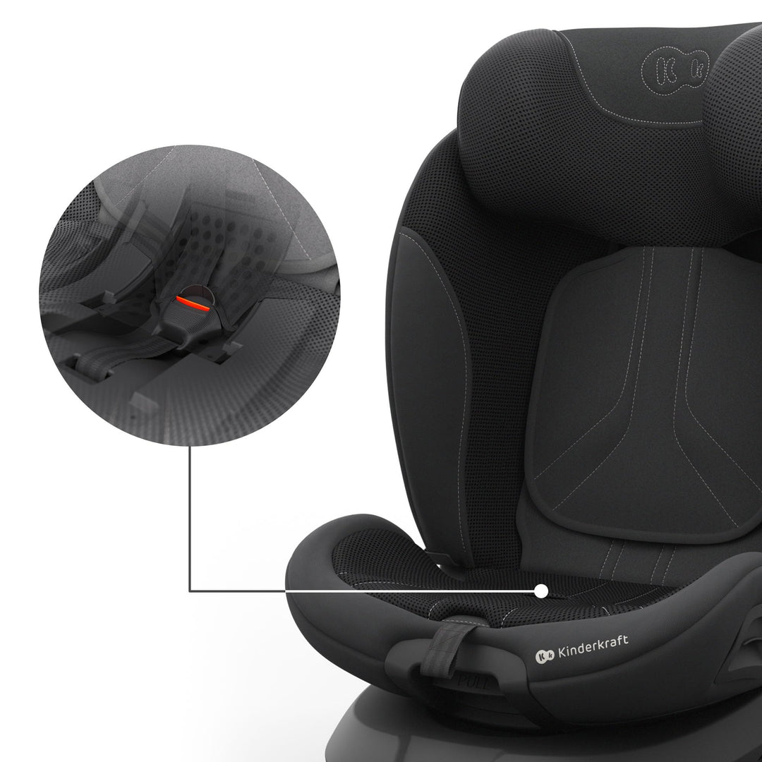 Kindersitz 360° drehbar I-Size 40-150 cm Isofix 0-36 kg Schwarz - Bild 5