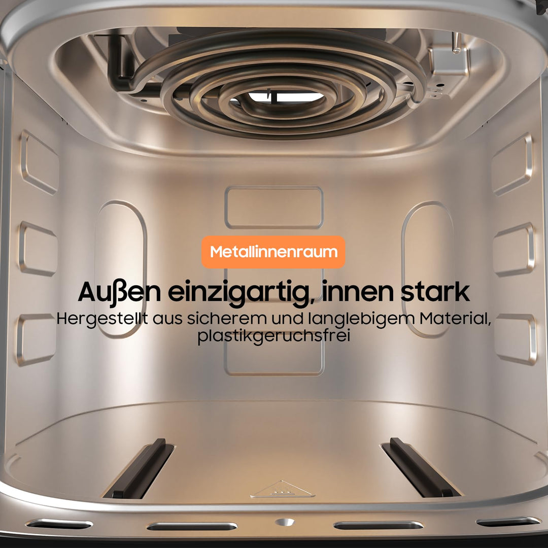Heissluftfritteuse 6,5L XL 1700W Metall-Innenraum 8 Programme - Bild 3