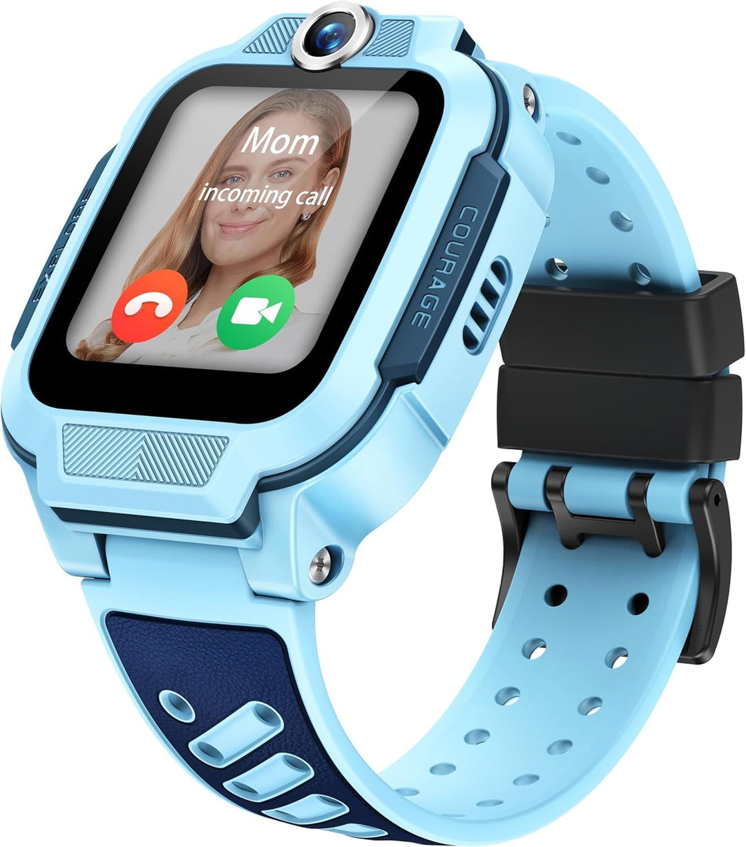 Kinder-Smartwatch mit Videoanruf GPS SIM SOS Wasserschutz IPX8