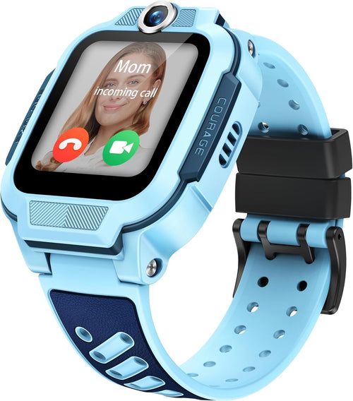 Kinder-Smartwatch mit Videoanruf GPS SIM SOS Wasserschutz IPX8