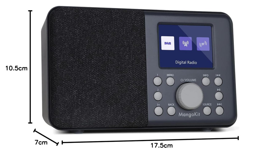 DAB/DAB+ Digitalradio tragbar mit Bluetooth und UKW dunkelgrau - Bild 8