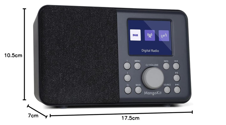 DAB/DAB+ Digitalradio tragbar mit Bluetooth und UKW dunkelgrau - Bild 8