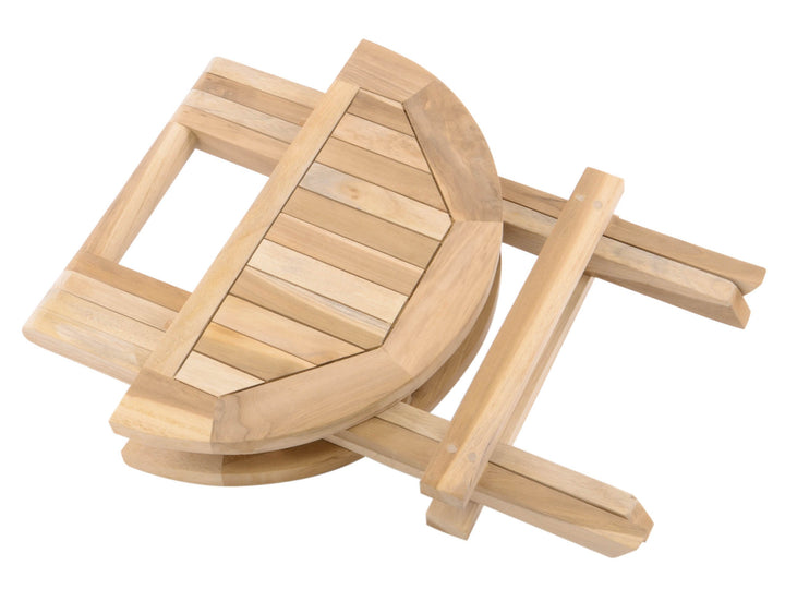 Balkontisch klappbar Teakholz rund 40 cm für Balkon und Garten - Bild 3