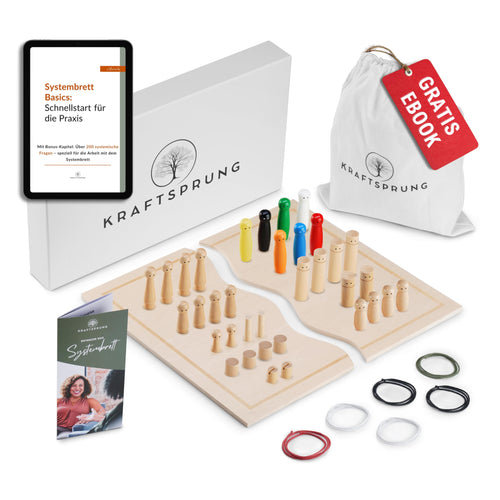 Systembrett Holz 45-teilig mit Figuren und eBook für Aufstellungen