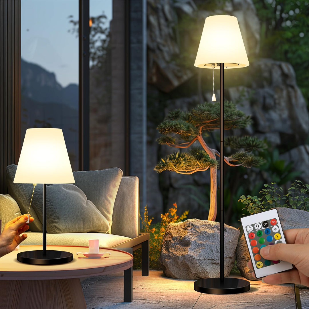 Solar Stehlampe Outdoor IP65 RGB+Warmweiss dimmbar mit Fernbedienung - Bild 7