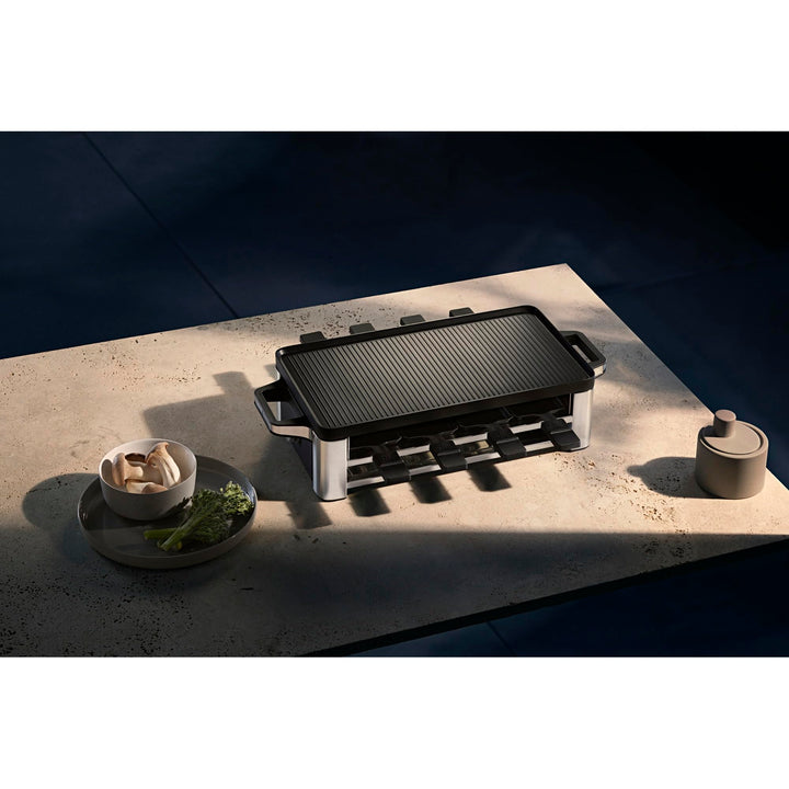 Raclette-Grill 8 Personen Edelstahl 1500W wendbare Grillplatte - Bild 2