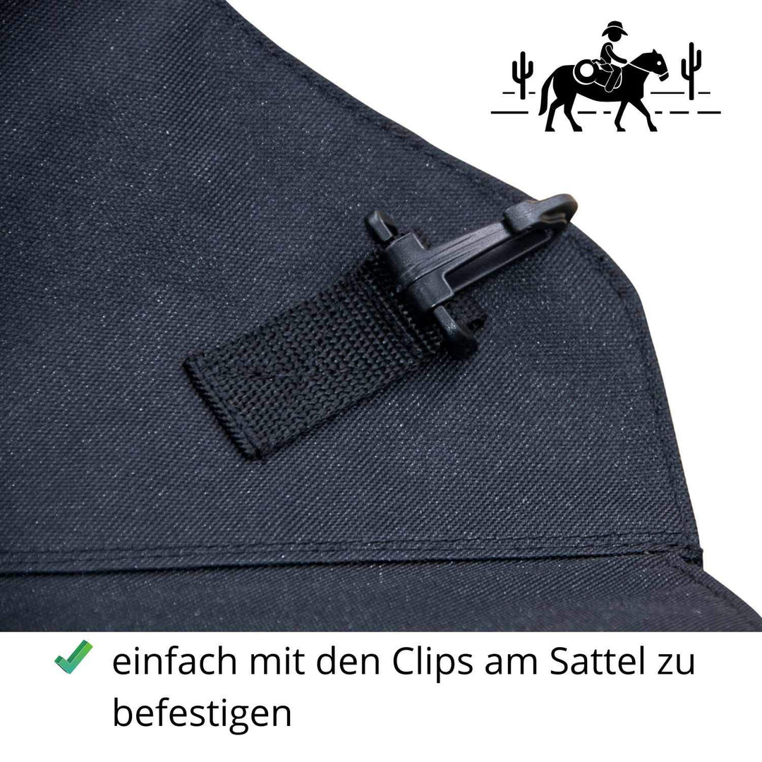 Satteltasche Pferd Cordura Doppelpacktasche schwarz 30x24x10 cm - Bild 5