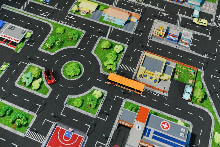 Spielteppich Strasse &amp; Stadt 200x160 cm abwaschbar rutschfest - Bild 8