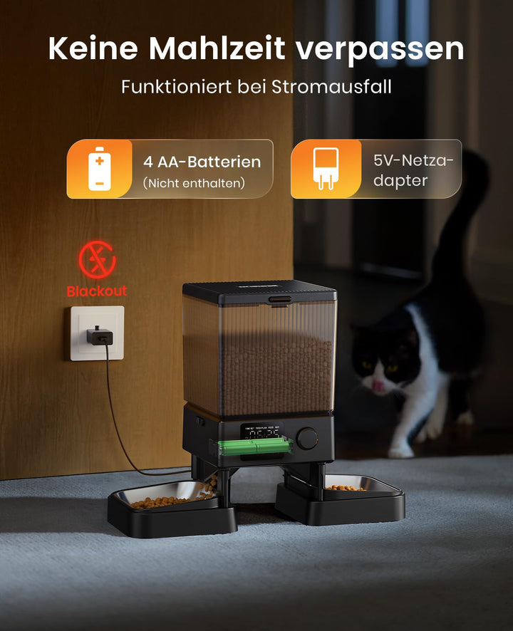 Futterautomat 2 Katzen 5L Trockenfutter mit Sprachaufzeichnung - Bild 7