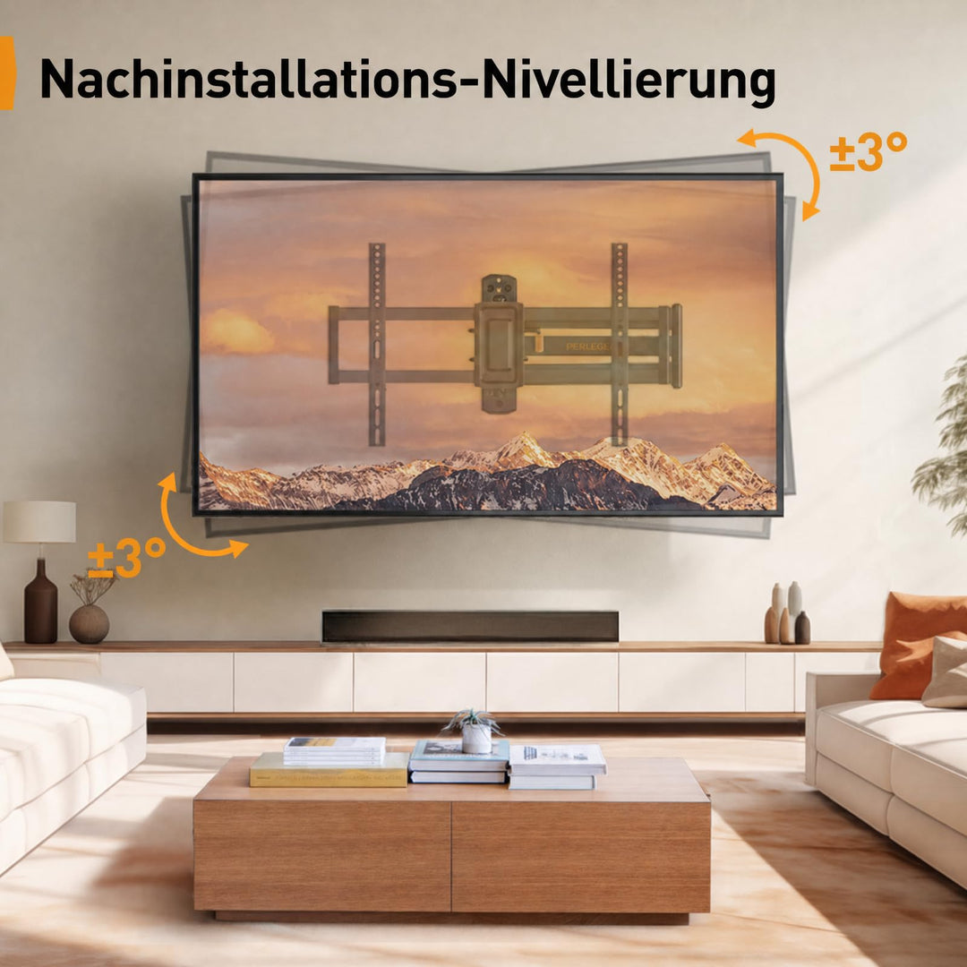 TV Wandhalterung Eck Langarm schwenkbar 37-75 Zoll bis 45 kg - Bild 5