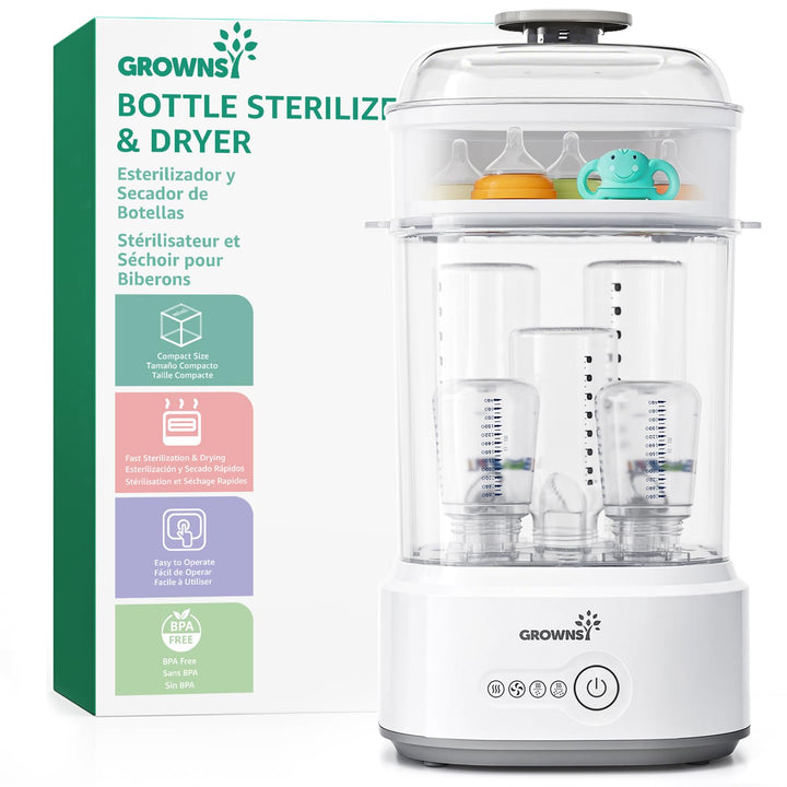 Babyflaschen Sterilisator mit Trockner 5-in-1 für 5 Flaschen