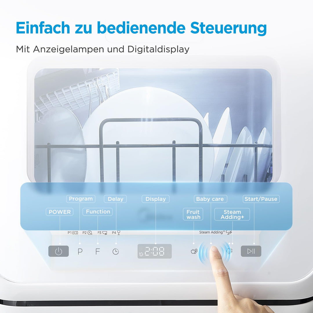 Mini Tischgeschirrspüler mit Wassertank 5L und Dampfreinigung - Bild 7