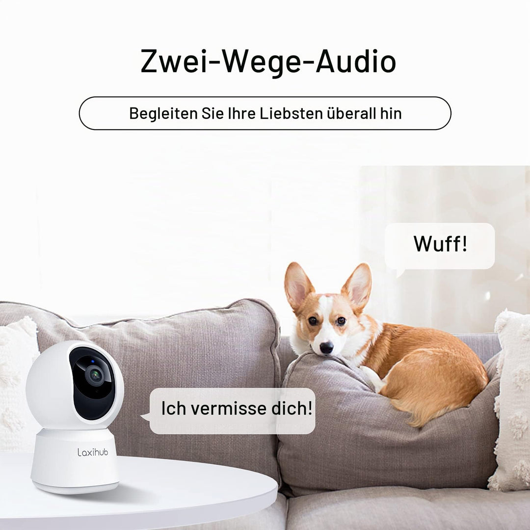 Überwachungskamera Innen 2K/3MP Doppelpack WLAN mit App 355° Schwenk - Bild 5