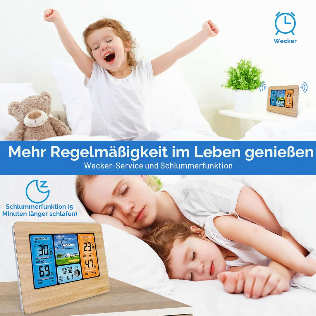 Wetterstation kabellos mit Innen-Aussen-Sensor 6,5-Zoll-Display - Bild 7