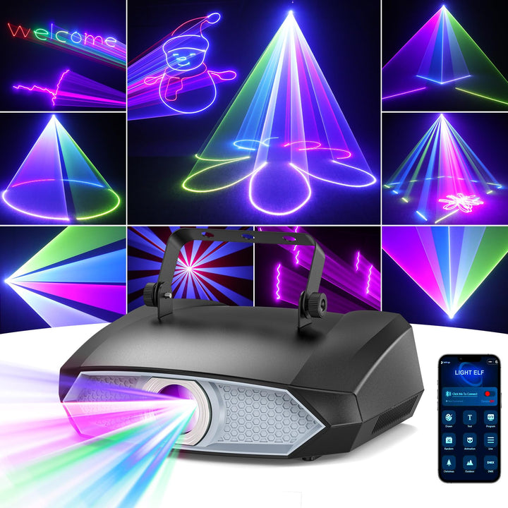 Discolicht 2W mit Bluetooth-App DIY-Animation und DMX512 für Party