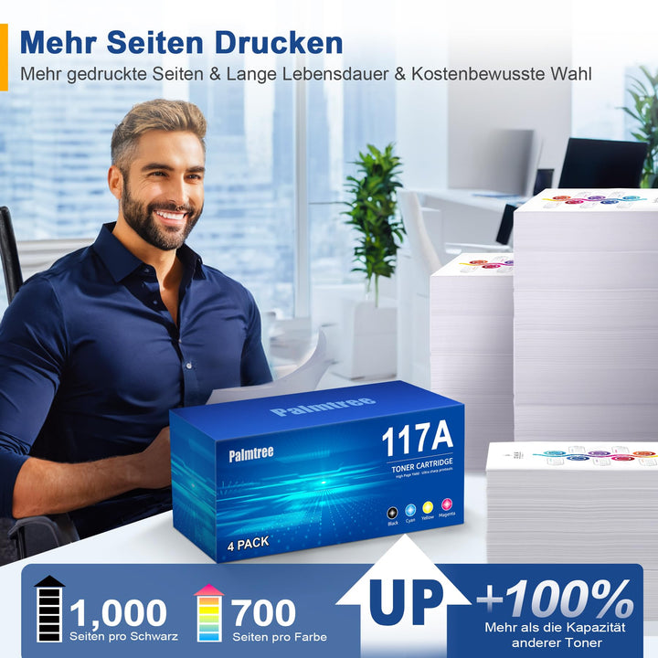 Toner Set 117A 4-Pack für HP Color Laser MFP 178nw 179fnw 150nw - Bild 5