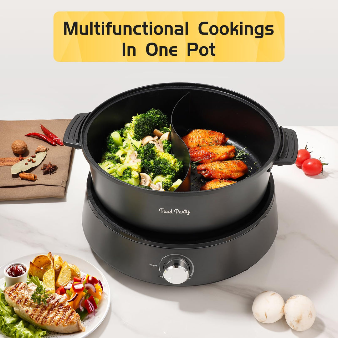 Elektrischer Hot Pot 4L Doppelseitig mit Antihaftbeschichtung fuer 2-6 Personen - Bild 6