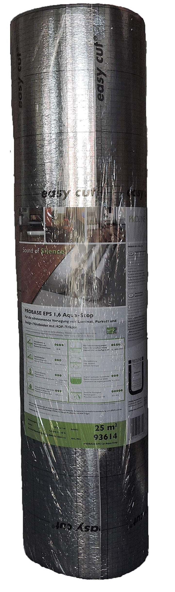Trittschalldämmung EPS 25 m² mit Dampfbremse für Laminat und Vinyl - Bild 2