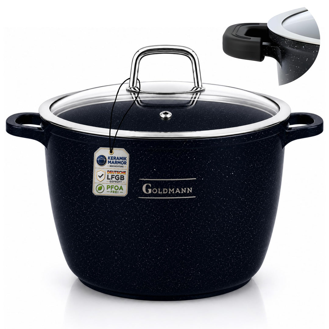 Suppentopf Aluguss 24 cm 6,2 l Keramik-Antihaft Induktion alle Herde