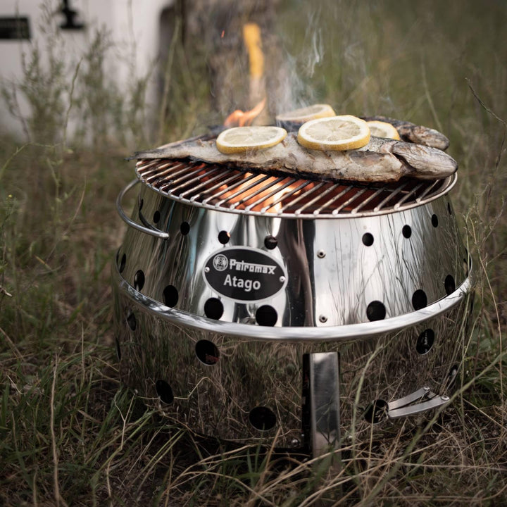 Holzkohlegrill 4-in-1 klappbar Edelstahl Ø34 cm Camping - Bild 2