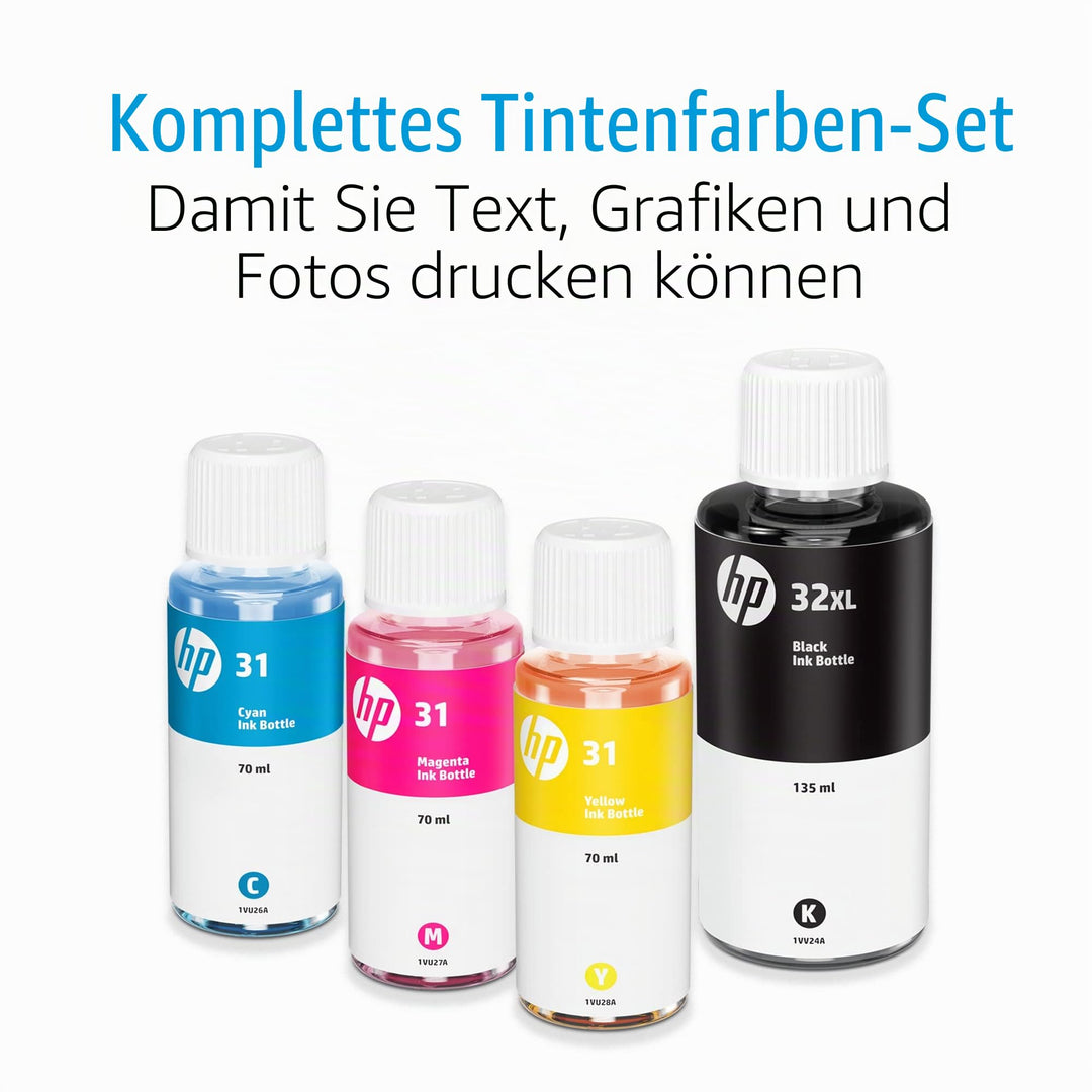 Tintenflaschen-Set 4-teilig Schwarz Cyan Magenta Gelb fuer Tintentank-Drucker - Bild 3