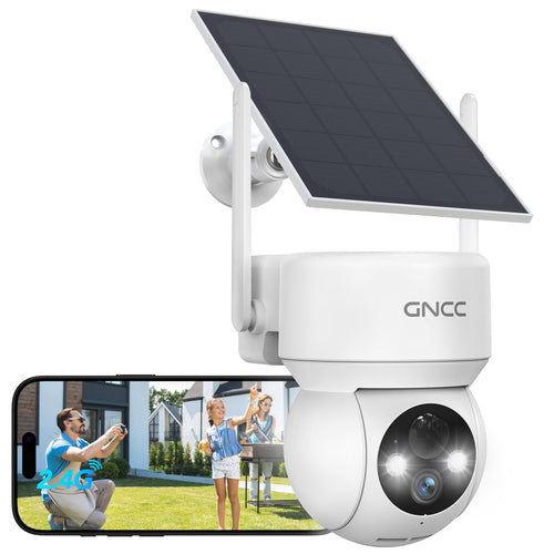 Überwachungskamera Aussen Solar 1080P 360° PTZ mit Akku kabellos