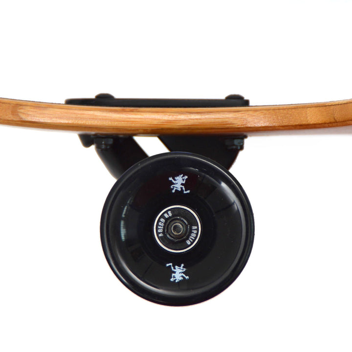 Longboard Komplett Twin-Tip Drop-Through Holz/Bambus 995mm Freeride - Bild 3
