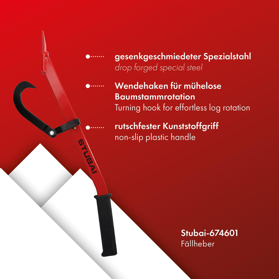 Fällheber 760 mm Spezialstahl mit Wendehaken für Forstarbeit - Bild 2