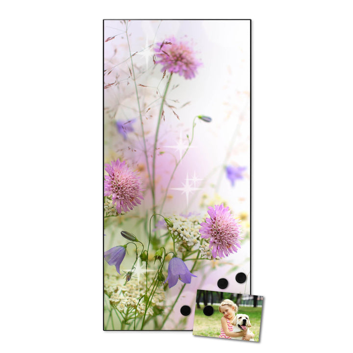 Magnettafel Metall 37x78 cm Motiv Glitzernde Wiese mit 4 Magneten - Bild 8