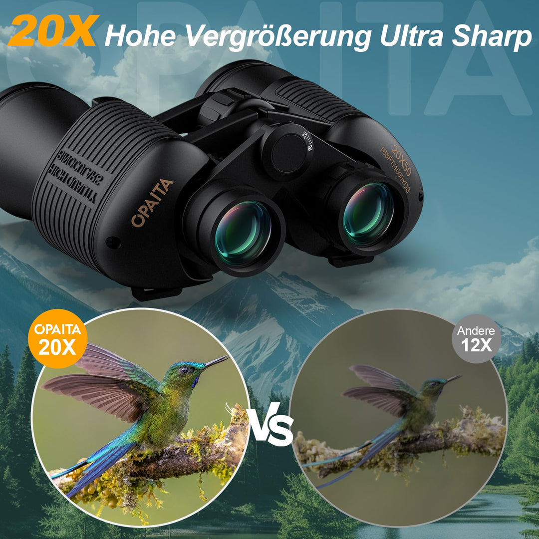 Fernglas 20x52 HD mit FMC-Objektiv und BAK-4-Prisma für Jagd und Wandern - Bild 2