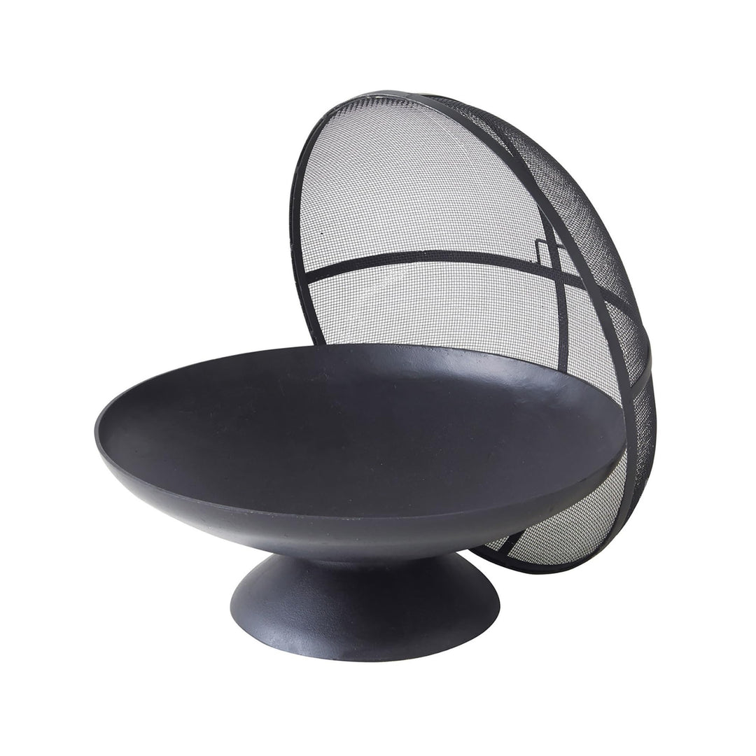 Feuerschale Gusseisen mit Funkenschutzhaube Ø58cm für Terrasse